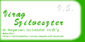 virag szilveszter business card